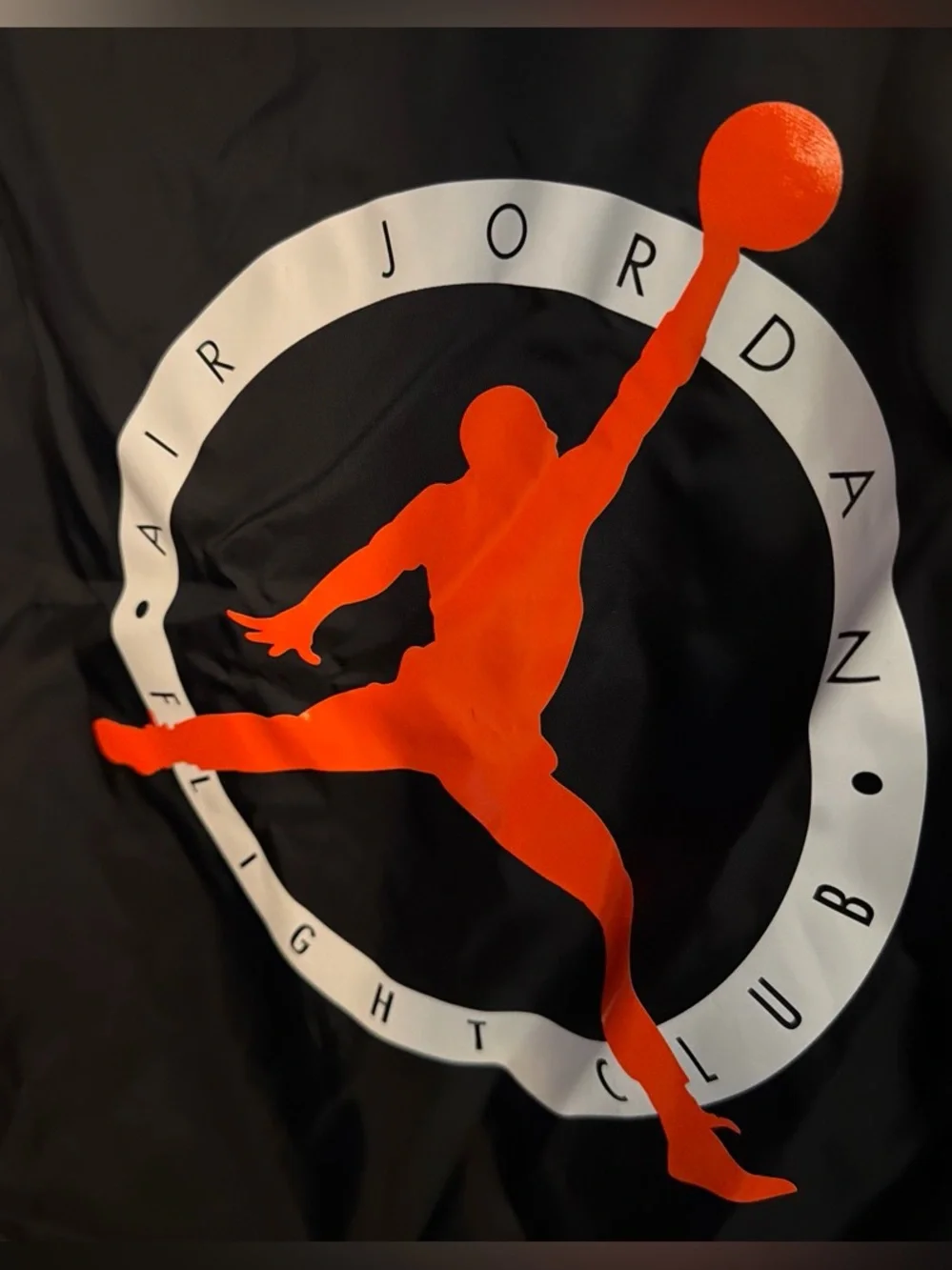 New Jordan Black, Orange & Gray Half-Zip Windbreaker Jacket Mens Size Small